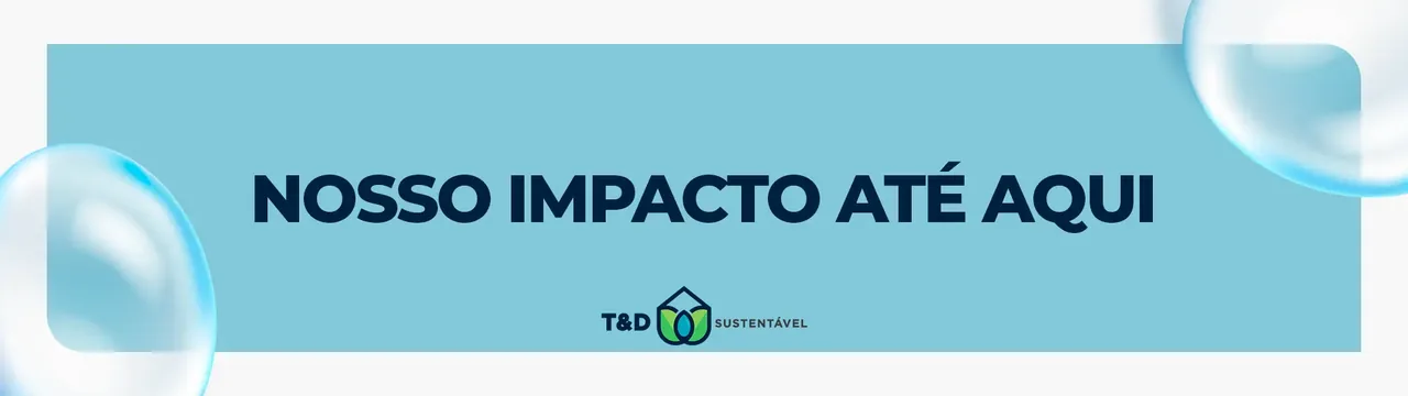 Resultados e Expansão da T&D Sustentável Gráfico apresentando os impactos da T&D Sustentável, destacando economia de água, clientes impactados e benefícios sustentáveis.